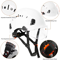Casque de Sécurité Industriel HBC ABS pour Construction et Sauvetage avec Visière, Protection pour le Travail et l'Escalade, et Mines