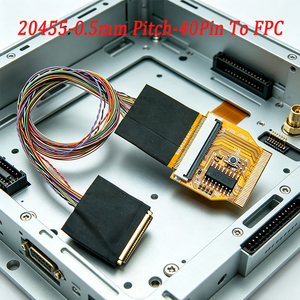 Cáp LVDS 40 chân tùy chỉnh 20455, cáp màn hình đồng trục xoắn nhỏ 0.5mm, dành cho màn hình cảm ứng LCD công nghiệp, laptop - Product Image 1