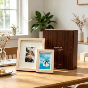 OEM Smoothly Sanded <b>Wooden</b> Picture <b>Frame</b> Square Decorative Wood <b>Frame</b> for Pictures Laser Printing Home Office Wall Display - Product Image 1