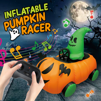 Voiture de course citrouille télécommandée 2,4 G Ju Rong, fantôme gonflable électrique pour enfants, décoration de fête d'Halloween