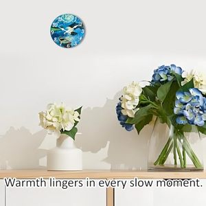 Reloj de Pared Analógico Silencioso de Vidrio Templado de Cuarzo Premium con Números Grandes, Diseño Minimalista para Dormitorio, Sala de Estar, CE RoHs - Product Image 2