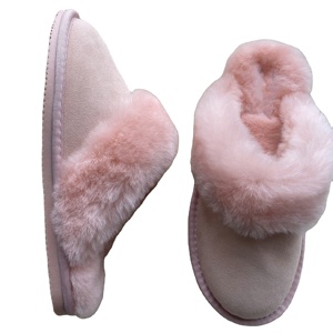 <span class=keywords><strong>Ciabatte</strong></span> in pelliccia di montone Unisex invernale in pelliccia di agnello per la casa morbide pantofole <span class=keywords><strong>con</strong></span> suola in tessuto TPR - Product Image 2
