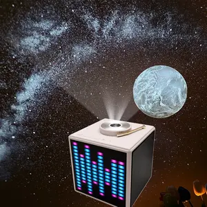 EGOGO HD 지구 달 토성 갤럭시 음악 프로젝션 Led 램프 틸트 각도 USB 별이 빛나는 하늘 프로젝터 야간 조명 가정용 거실
