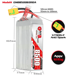 Original GNB 6S 8500MAH 22.2V 110C 220C XT90S RC <b>Battery</b> for Racing <b>Drones</b> for Adventures - Product Image 2