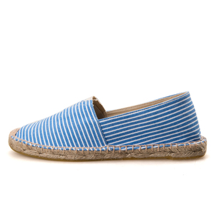 2024 Unisex nuevos zapatos de lona a rayas azules y blancas suela de paja mocasines casuales cómodos zapatos náuticos - Product Image 2