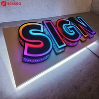 Letras de Canal Acrílicas LED con Gradiente RGB Personalizado, Impresas en 3D, Letrero Luminoso para Tiendas, Publicidad Comercial Interior y Exterior