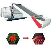 Séchoir à bande en maille pimentée continue de bonne qualité Machine de traitement des aliments Ligne de traitement de séchage au paprika doux