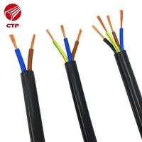 Câble électrique flexible résistant à l'huile en cuivre toronné de type AC chinois, fil PVC 227 IEC 52 (RVV) 300V