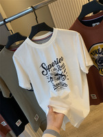 T-shirt imprimé Amekaji en coton de haute qualité pour hommes, style vintage américain, streetwear d'été, sous-vêtement