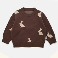 Automne décontracté bébé garçons et filles ensemble de vêtements hiver tricot pull et pantalon à manches longues imprimé 2 pièces