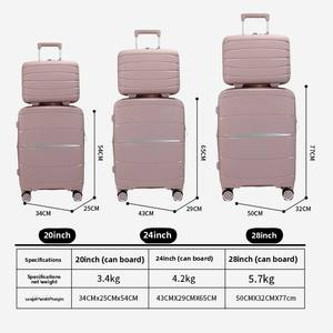 Ensemble de bagages extensible en PP - Roues pivotantes et poignée télescopique Valises de voyage - Product Image 2
