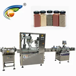 Machine de remplissage de poudre avec certification ISO, ligne de production, emballage pour épices en poudre, machine de remplissage automatique pour bouteilles