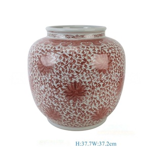 Pot de fleurs, urne, <span class=keywords><strong>vase</strong></span>, jarre en céramique 100% fait main, style Art déco chinois, marron et blanc, motif dragon peint à la main - Product Image 4