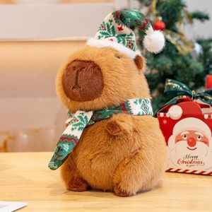 25Cm Dễ Thương Capybara Thú Nhồi Bông Đồ Chơi Với Xmas <span class=keywords><strong>Tree</strong></span> Giáng Sinh Capibaras Đồ Chơi Sang Trọng Món Quà Kỳ Nghỉ - Product Image 6