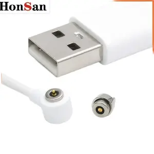Customized magnetic waterproof connector 4mm diameter 2pin core round magnetic head male and female holder