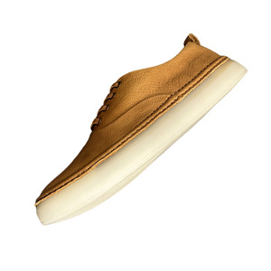 Mocassins décontractés rétro en cuir véritable pour hommes, marron, talon plat, semelle respirante, lacets avant, couleur unie, style jeune - Product Image 5