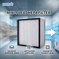 Filtre séparateur HEPA H14 avec cadre en aluminium pour salle blanche d'usine de semi-conducteurs et systèmes de ventilation pharmaceutique