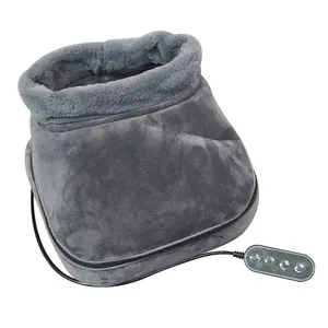 OEM/ODM CE GS ETL Comfortable Soft Synthetic Wool Electric Heating Foot Warmer with Massager rolling foot massager