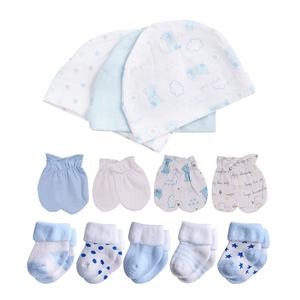 Set pakaian bayi katun murni 15 potong topi pelindung topi kupluk sarung tangan kaus kaki Kombo grosir lintas batas Asia Tenggara - Product Image 4