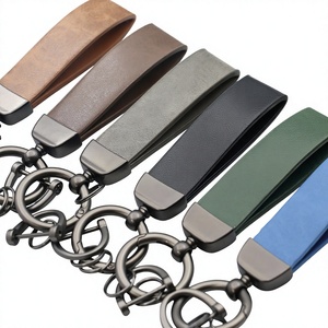 2026 Multiple Colors Luxury <b>Car</b> Keychain PU Leather Key Chain Pure Color Buckle <b>Car</b> <b>Keyring</b> Accessories Key Lanyard Gift - Product Image 1