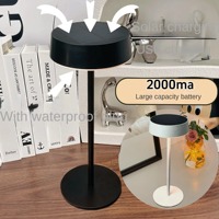 Lampe de nuit LED E26 moderne, longue durée de vie de la batterie, sans fil, commande tactile, lampe de table pour usage intérieur et extérieur