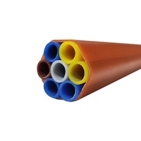 7 vías 12/10mm Pe Sheath 1,2mm Direct Bury Hdpe Microduct Tube Bundle con cable trazador que sopla fibra óptica Cable Paquete de fibra