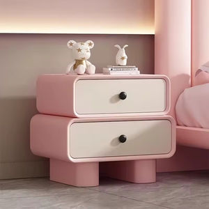 Table de chevet moderne créative en bois de luxe, populaire et tendance, avec 2 tiroirs - Product Image 4
