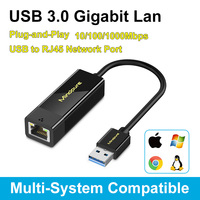 Adaptador Mindpure USB 3.0 a RJ45 Gigabit Ethernet RTL8153, Tarjeta de Red LAN de 1000Mbps para MacBook, PC, Laptop, Nintendo Switch, TV Box