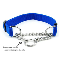 Chaîne de martingale en métal Collier de chien Breakaway réfléchissant de style solide de luxe personnalisé pour la sécurité de marche pour les chiens larges