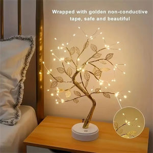 Lámpara de Mesa LED con Forma de Hoja de Rosa, Luces de Hadas USB para Árbol de Navidad, Luces Nocturnas para el Hogar, Decoración para Fiestas, Bodas, Dormitorios, Regalo para el Día de la Madre - Product Image 6