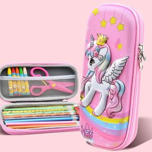 X1010-2 Estuche de Lápices 3D Barato con Diseño de Unicornio, 23x10cm, Gran Capacidad para Niñas y Niños, Uso Escolar y de Oficina - Product Image 1