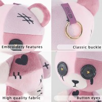 Boîte mystère de peluches personnages anime aux styles aléatoires, pendentif et porte-clés en peluche fantôme d'Halloween