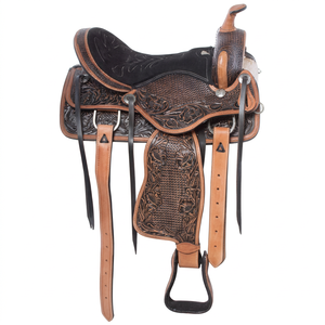 Vente en gros de tapis de selle western en cuir véritable, avec traitement artisanal, mousse antichoc réutilisable, haute durabilité, options personnalisables - Product Image 1