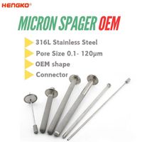 HENGKO 316L Sintered SS Sparger |   Diffuseur à bulles fines de qualité alimentaire pour la fermentation et la carbonatation industrielles