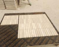 SHIHUI carreaux concaves en travertin naturel décoration murale travertin Beige dosseret de cuisine travertin cannelé carrelage mosaïque aiguisé