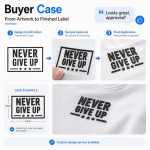 100pcs personalizado de hierro en la etiqueta engomada de la transferencia de calor 3D Logo <span class=keywords><strong>ropa</strong></span> <span class=keywords><strong>ropa</strong></span> etiqueta de silicona - Product Image 5