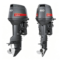 Moteur hors-bord 60 CV à 2 temps, 3 cylindres, en alliage d'aluminium marin, avec certification CE, démarrage manuel, pour vente en gros OEM