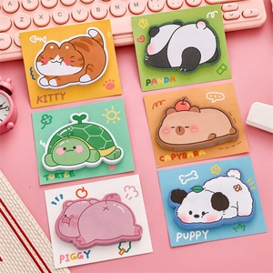 High Quality School <strong>Supplier</strong> Creative Aesthetic Kawaii Animal <strong>Shaped</strong> Reusable Memo <strong>Note</strong> Pad Sticky <strong>Notes</strong> for Office Stationery - Product Image 2