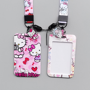 Porta Badge e Cordino per Studenti con Personaggio <span class=keywords><strong>Hello</strong></span> <span class=keywords><strong>Kitty</strong></span>, Personalizzabile con Testo/LOGO - Product Image 2