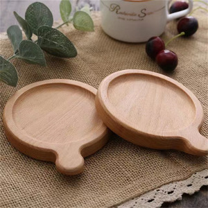 Wooden Coasters Round Natural Wood Color Heat Resisting Table <b>Mats</b> For Home Tea Room Coffee Shop - Product Image 1