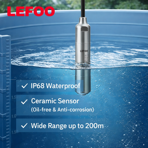LEFOO LFT3013 IP68 Anti-Clogging Piezoresistive Ceramic Submersible <strong>Level</strong> <strong>Transmitter</strong> Stainless Steel 316L Probe Housing for - Product Image 1