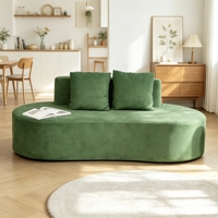 Minimalistisches Unregelmäßiges Stoffsofa, Weich Gepolstertes Rundes Lounge-Sofa, Modernes Frei Kombinierbares Sofa für den Wohnbereich