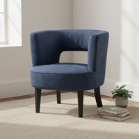 Fauteuil de loisirs en tissu personnalisé, vente en gros d'usine, OEM, moderne, doux, durable, pieds en bois massif, couleurs variées, commandes en gros pour salon