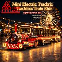 Train sans rails de style vintage pour toute la famille, train électrique pour enfants, centre de divertissement en plein air, centre commercial