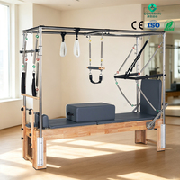 Maple Oak Pilates Cadillac Reformer 3-en-1 avec auvent complet 2430x910mm Équipement de studio commercial Certifié CE ISO