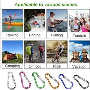 Kürbisförmiger Multifunktions-Aluminium-Karabiner mit D-Ring, Schlüsselanhänger, Clip, Schnapphaken, Zeltzubehör, Taschen- und Spielzeughalter - Product Image 6