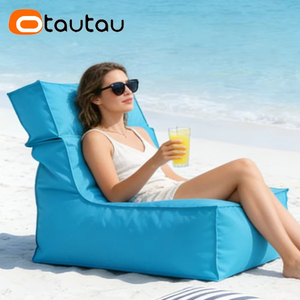 OTAUTAU Housse de <span class=keywords><strong>pouf</strong></span> chaise longue d'extérieur moderne en tissu, sans rembourrage, pour <span class=keywords><strong>piscine</strong></span>, salon, plage, jardin, canapé-lit, <span class=keywords><strong>pouf</strong></span> - Product Image 1
