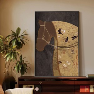 Tùy chỉnh hiện đại phong cách mới Retro Ngựa Thành công sofa nền tường nghệ thuật Trung Cổ phòng khách trang trí bức Tranh vải - Product Image 2