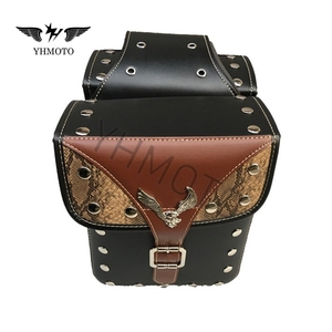 Pour Harley Sportster XL 883 XL1200 Honda Kawasaki Suzuki universel moto côté selle sac à outils bagages sacoches - Product Image 6