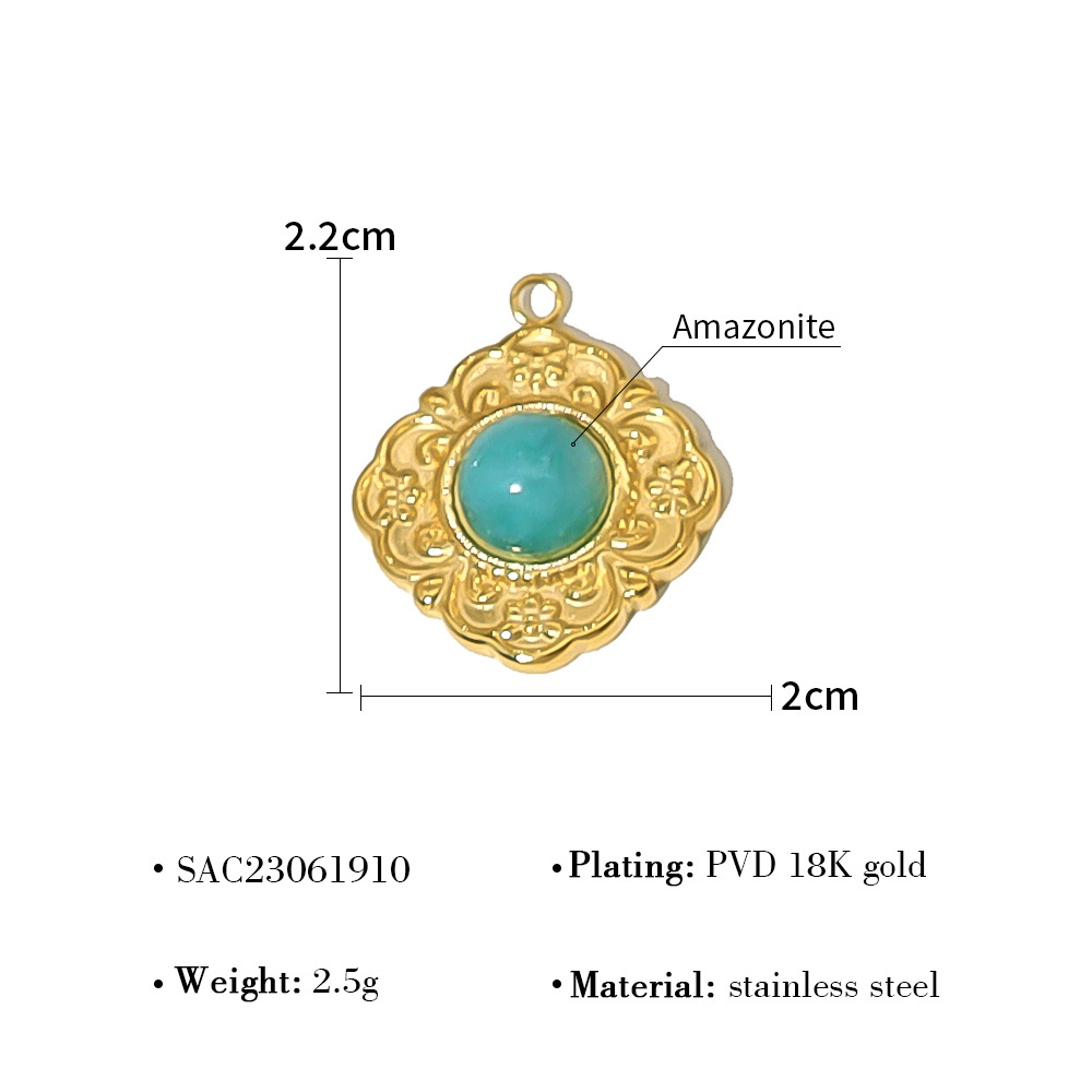 antique gold pendants gemstone